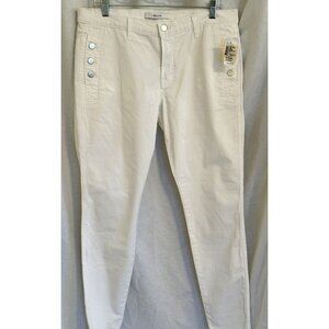 White Jeans, J. Brand, New With Tag, Silver buttton accents, Mid Rise, Size 31.
